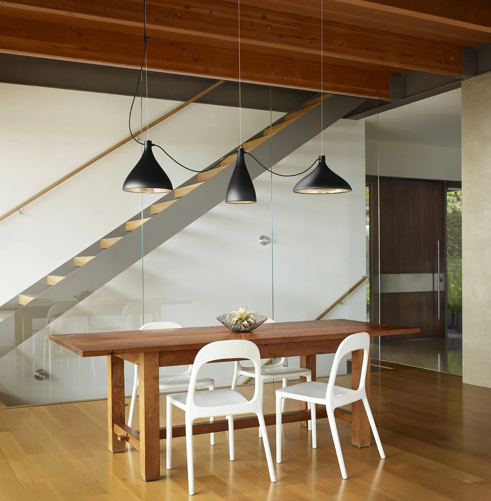 Extra Large Pablo Swell String Mixed Linear LED Pendant Lighting Fixture