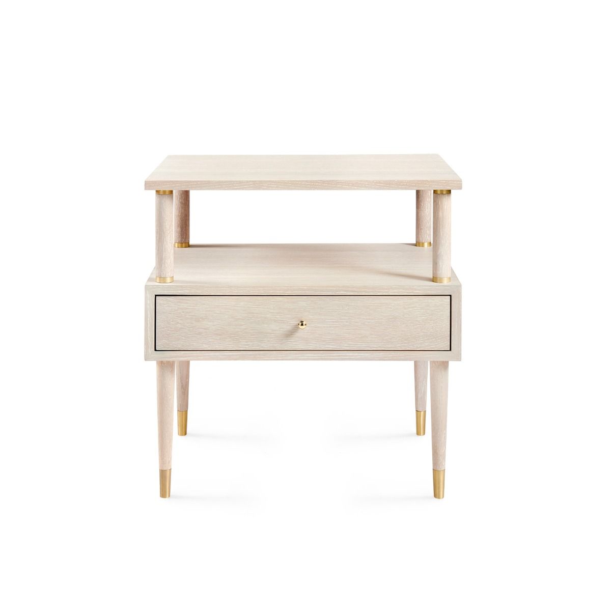 Villa & House Gabriel Single-Drawer Contemporary Side Table for End, Nightstand, or Drink Use