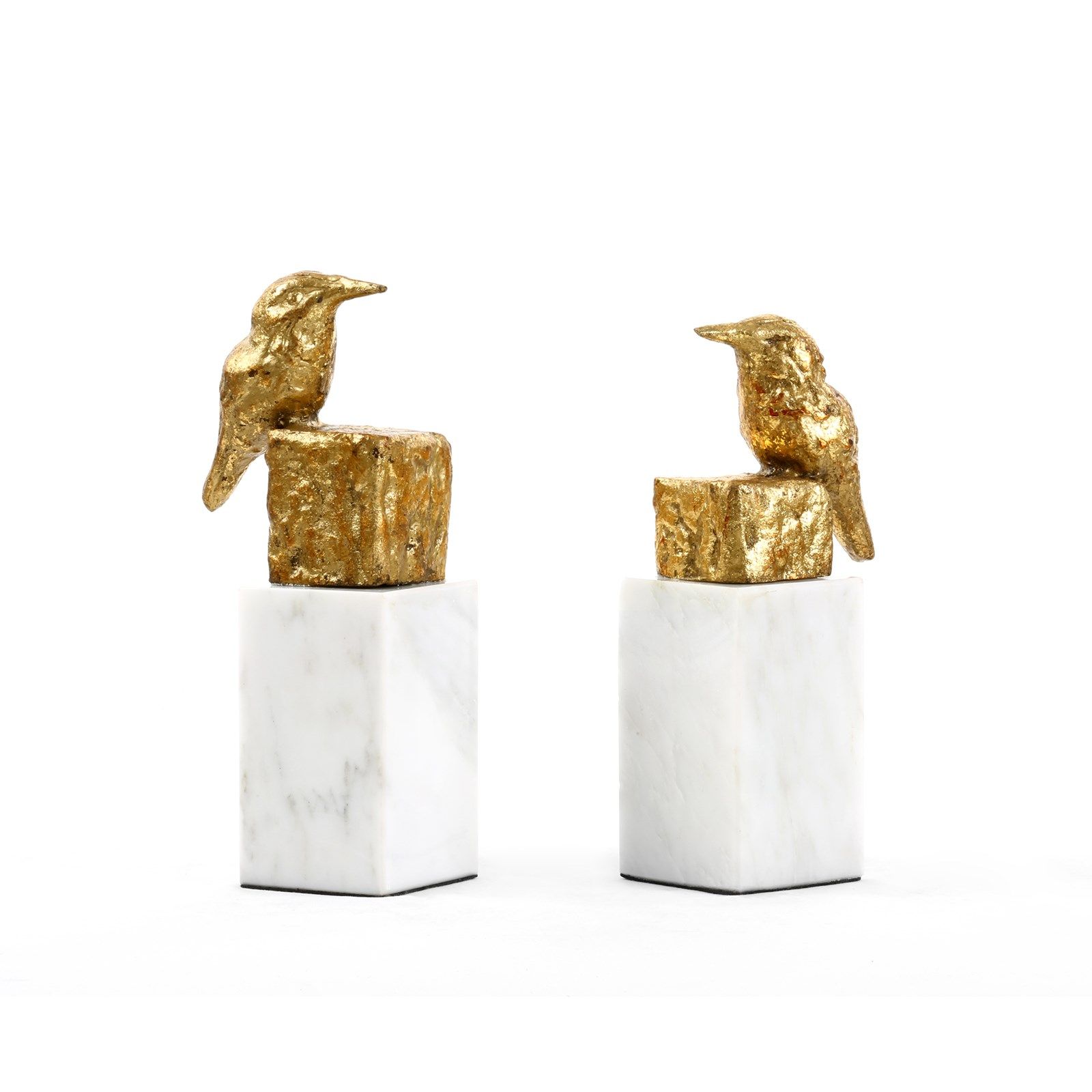 Villa & House Decorative Finch Statue Set - A Pair of Exquisite Bird Figurines