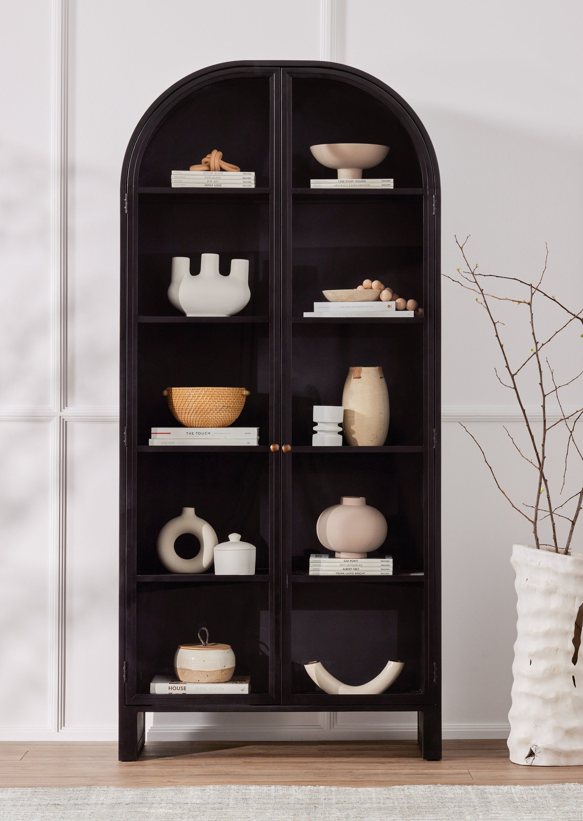 Four Hands Black-Finished Iron Breya Cabinet for Stylish Storage and Display