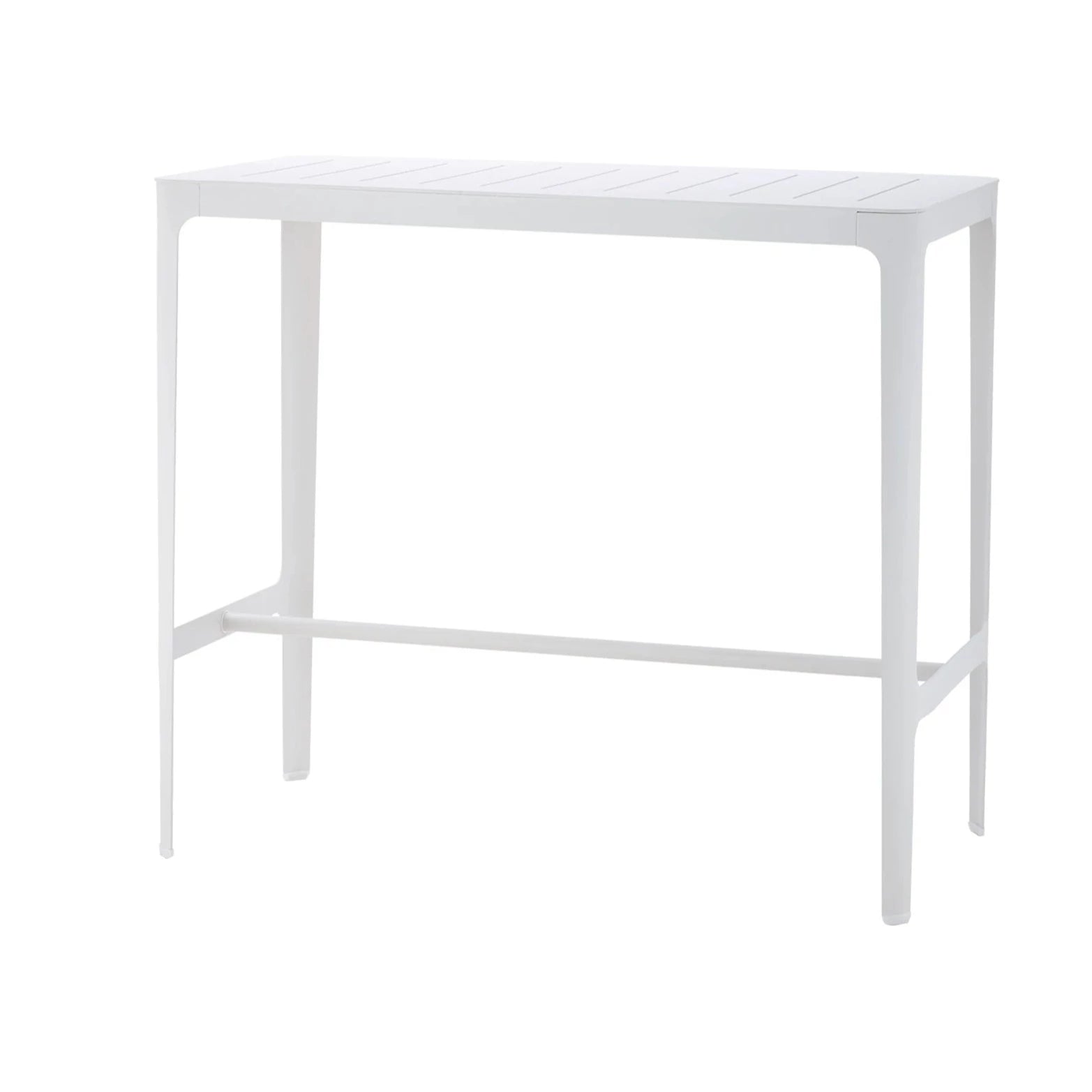 Elegant Danish-designed Laser-cut Aluminum Cane-line Bar Table