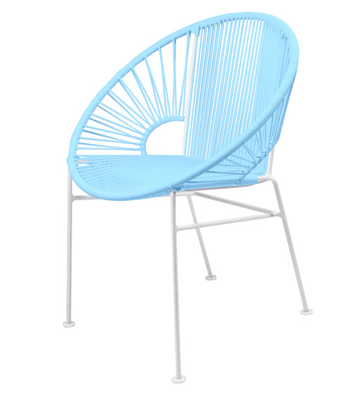 Stylish White Frame Innit Concha Chair for Dining, Café, Home or Office