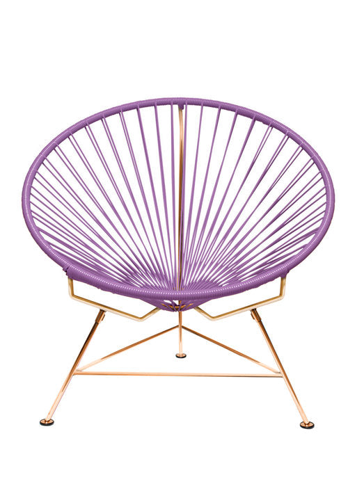 Stylish and Durable Innit Lounge Chair with a Copper-Colored Frame