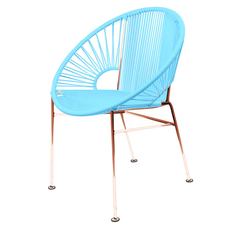 Stylish Innit Concha Dining and Café Chair with a Rustic Copper Frame