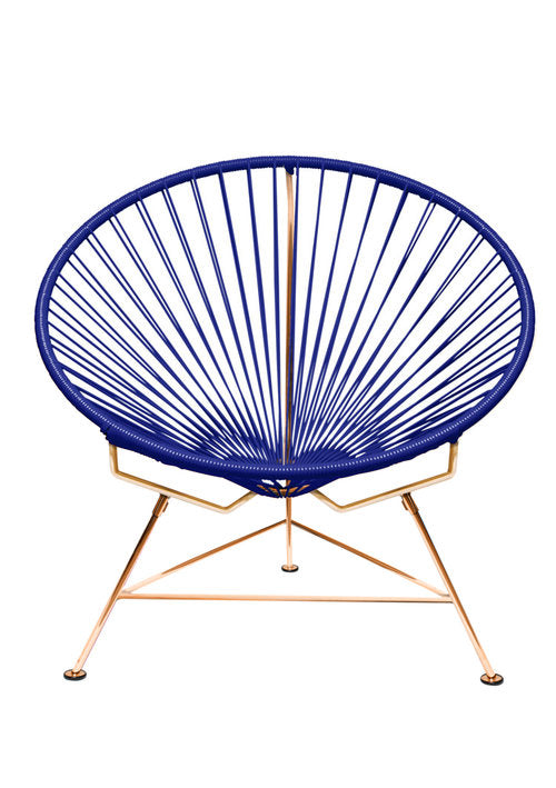 Stylish and Durable Innit Lounge Chair with a Copper-Colored Frame
