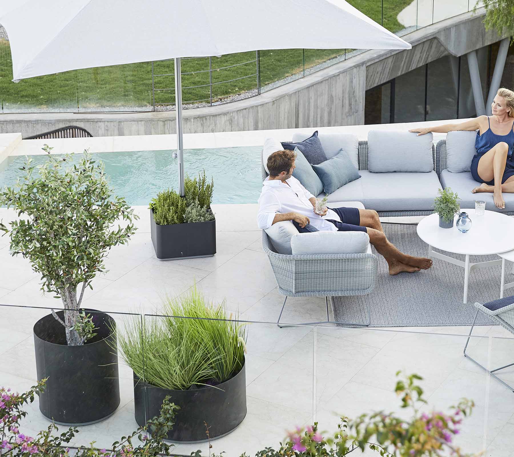 Medium-sized Cane-line Grow Outdoor Planter for Complementing Your Outdoor Space