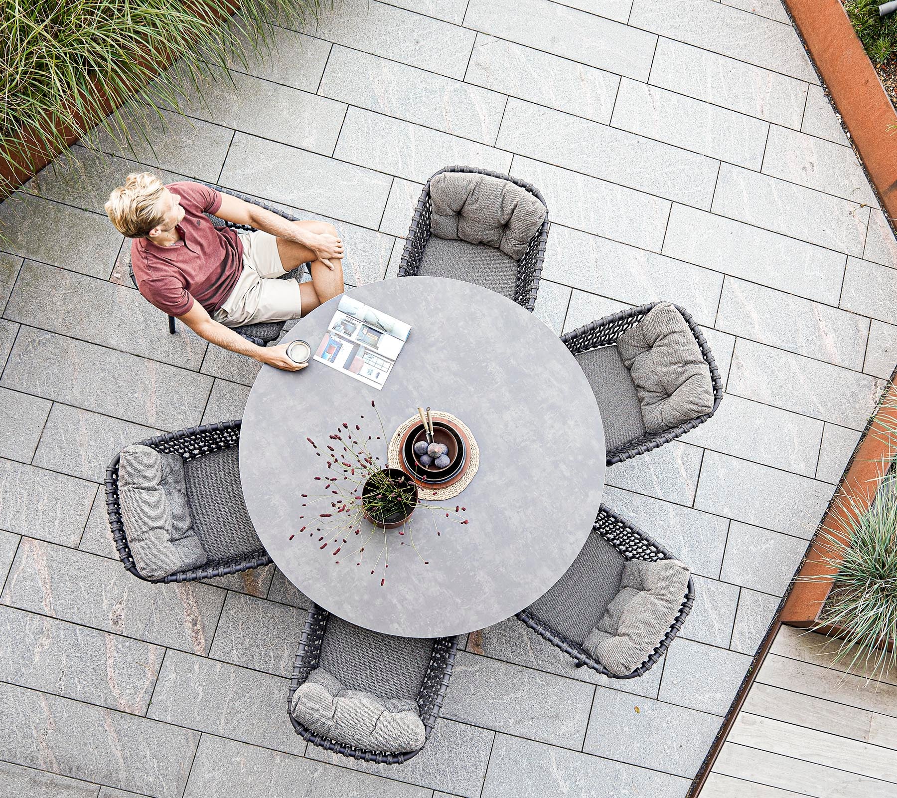 Cane-line Modern Ocean Outdoor Chair with Soft Cushions