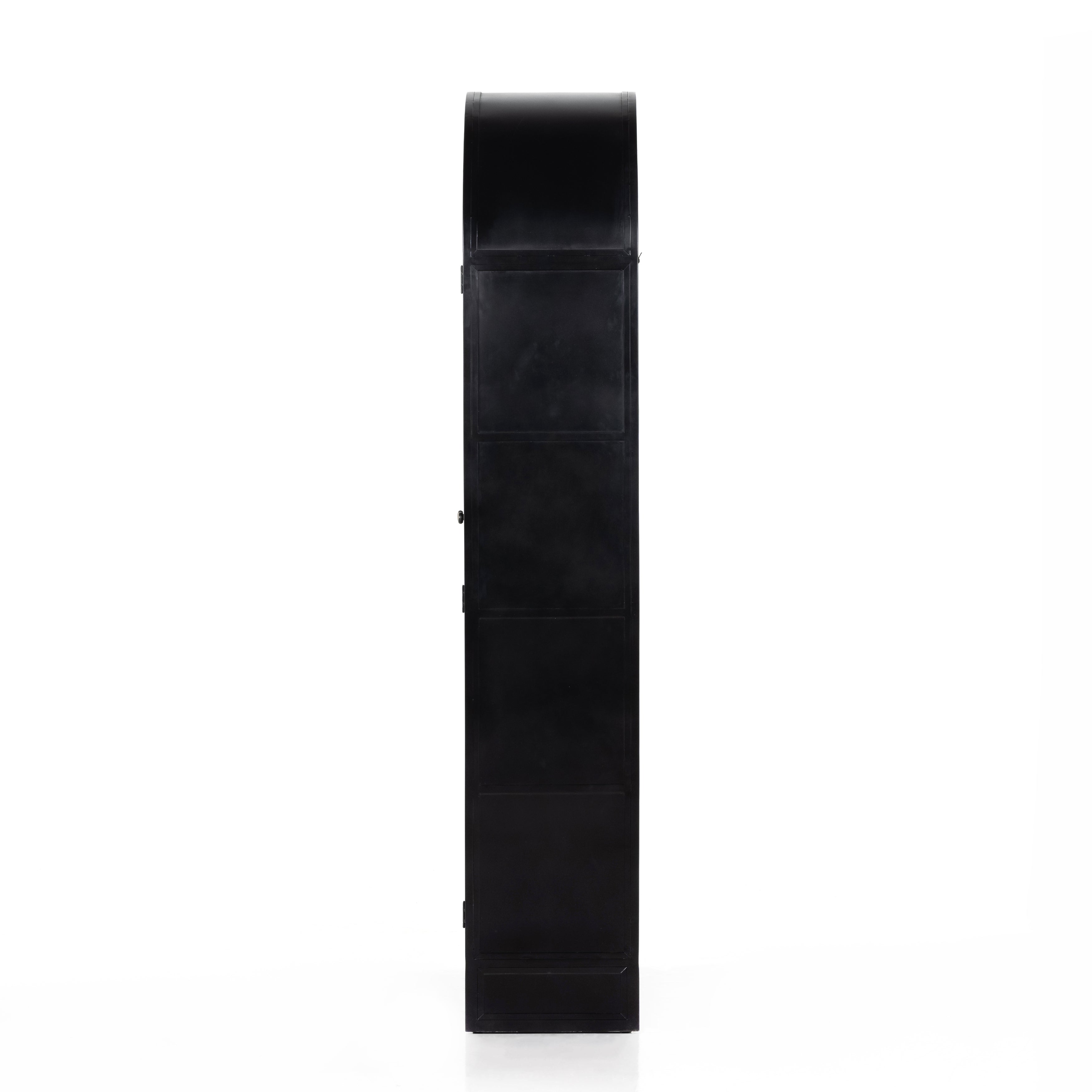 Four Hands Black-Finished Iron Breya Cabinet for Stylish Storage and Display