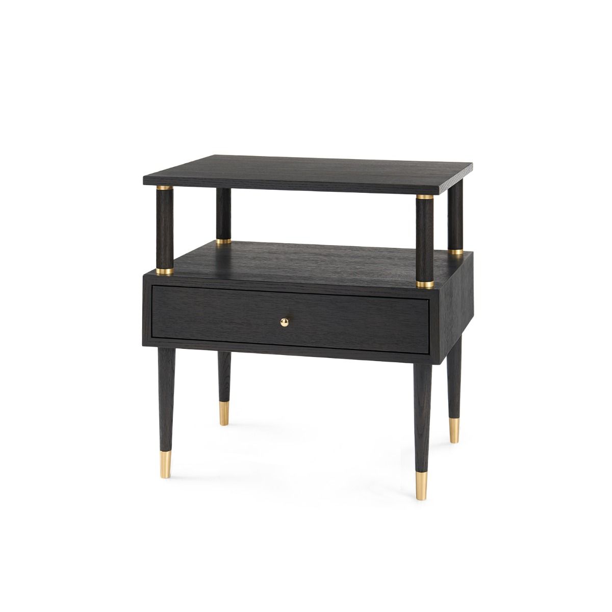 Villa & House Gabriel Single-Drawer Contemporary Side Table for End, Nightstand, or Drink Use