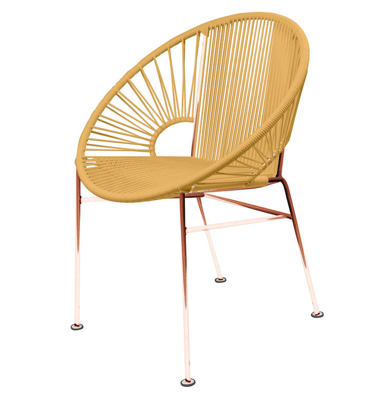 Stylish Innit Concha Dining and Café Chair with a Rustic Copper Frame