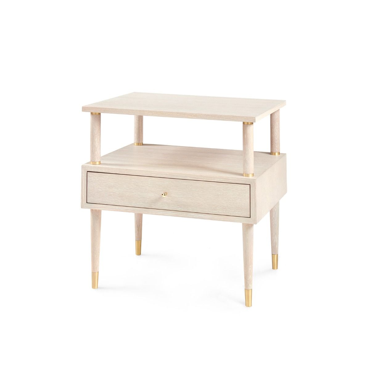 Villa & House Gabriel Single-Drawer Contemporary Side Table for End, Nightstand, or Drink Use