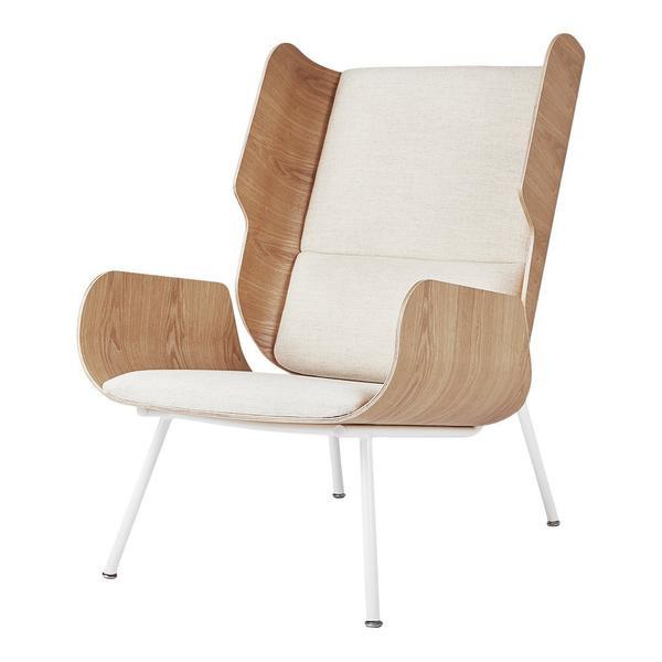 GUS Modern Contemporary Elk Chair with Walnut or Ash Veneer