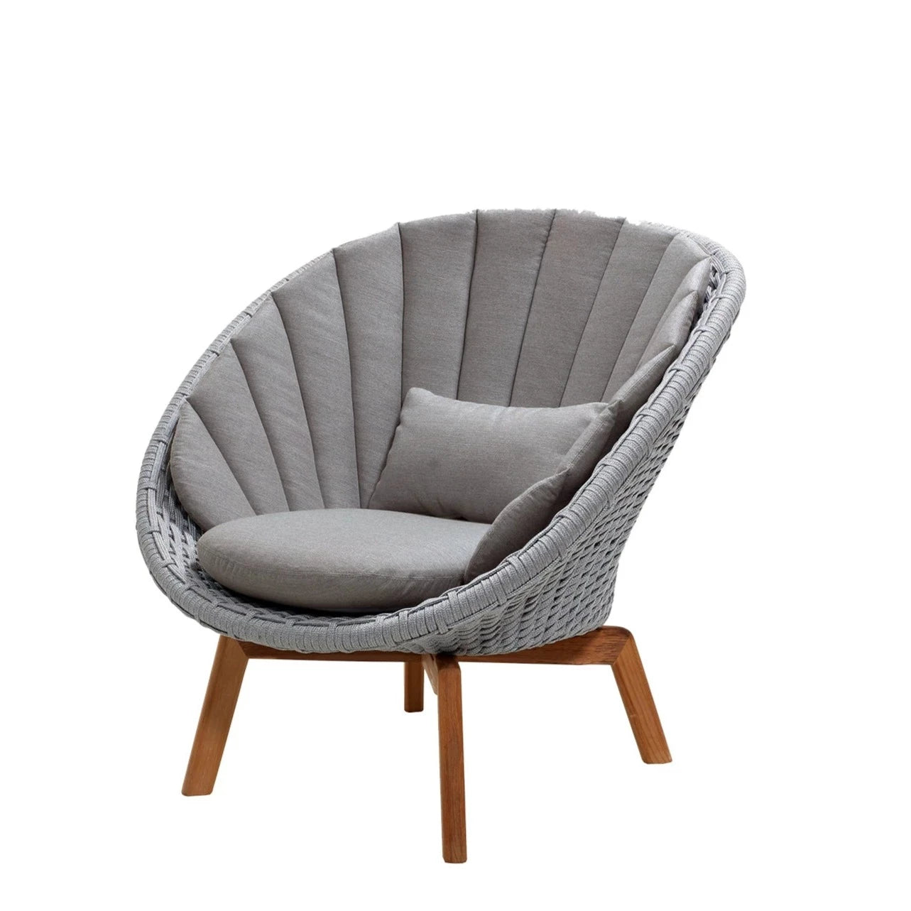 Cane-line Outdoor Peacock Lounge Chair Crafted with Soft Rope