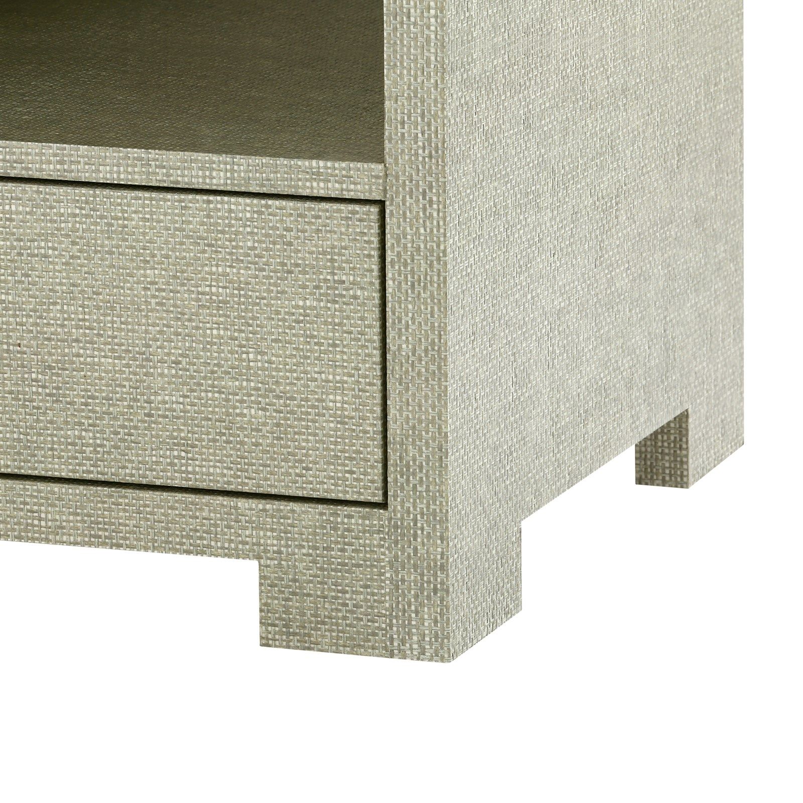 Villa & House Fedor Modern 2 - Drawer Side Table with Lacquered Grasscloth