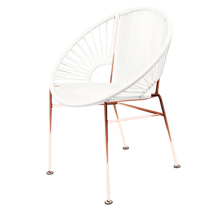 Stylish Innit Concha Dining and Café Chair with a Rustic Copper Frame