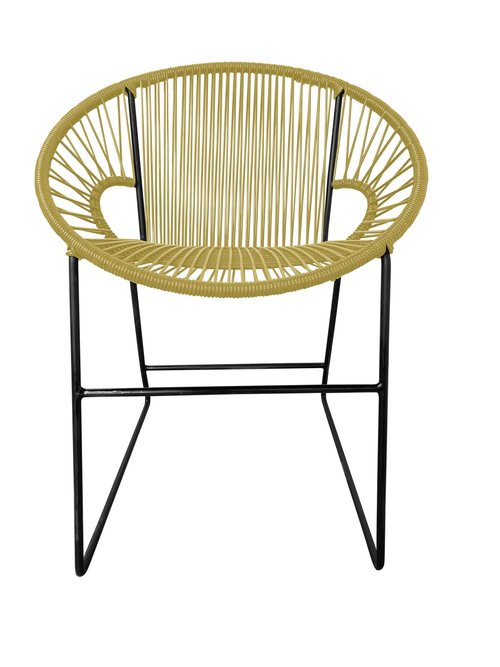 Stylish Black Frame Innit Puerto Dining and Side Chair for Indoor and Outdoor Use