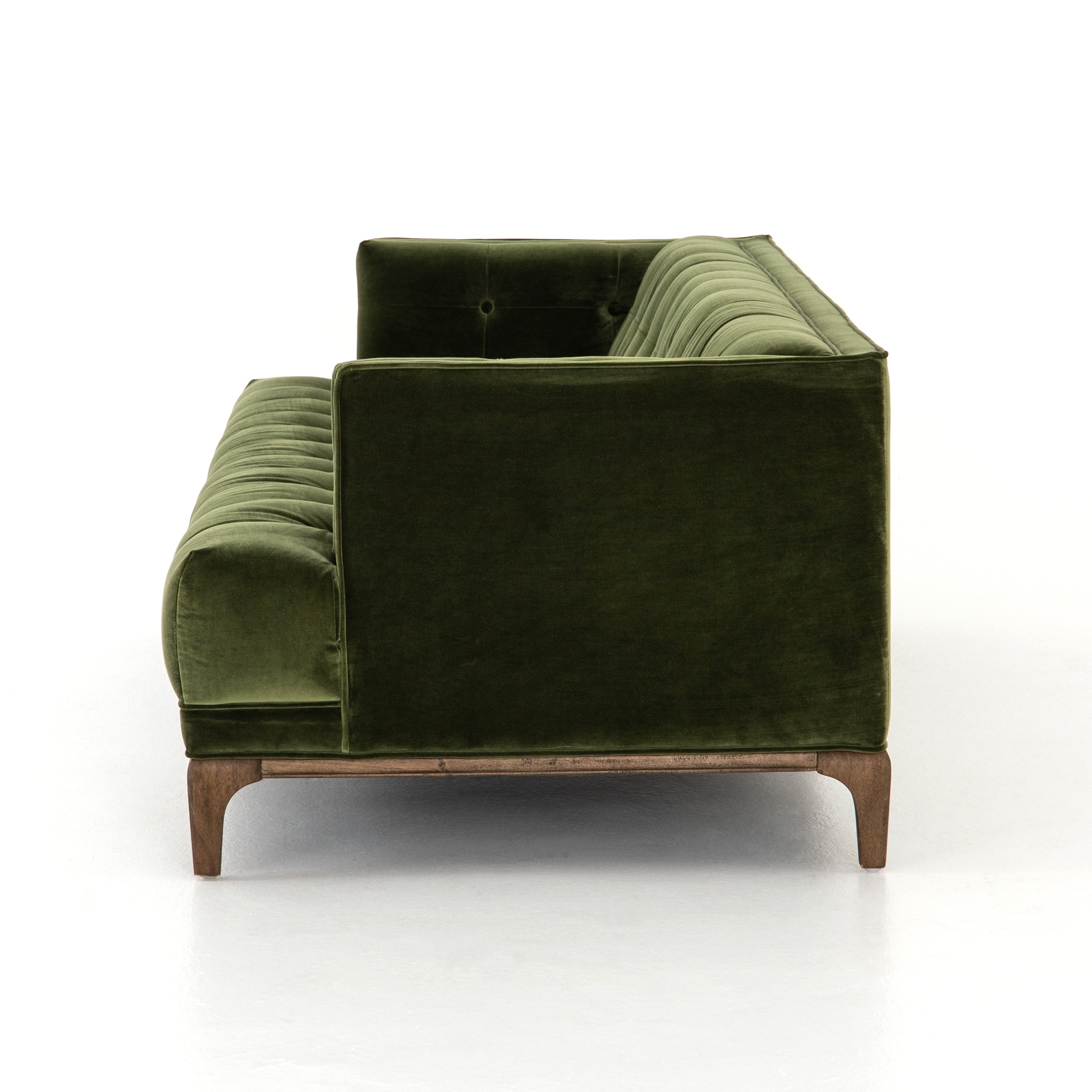 Four Hands 91-Inch Dylan Sofa in Top-Grain Leather or Sapphire Olive Fabric