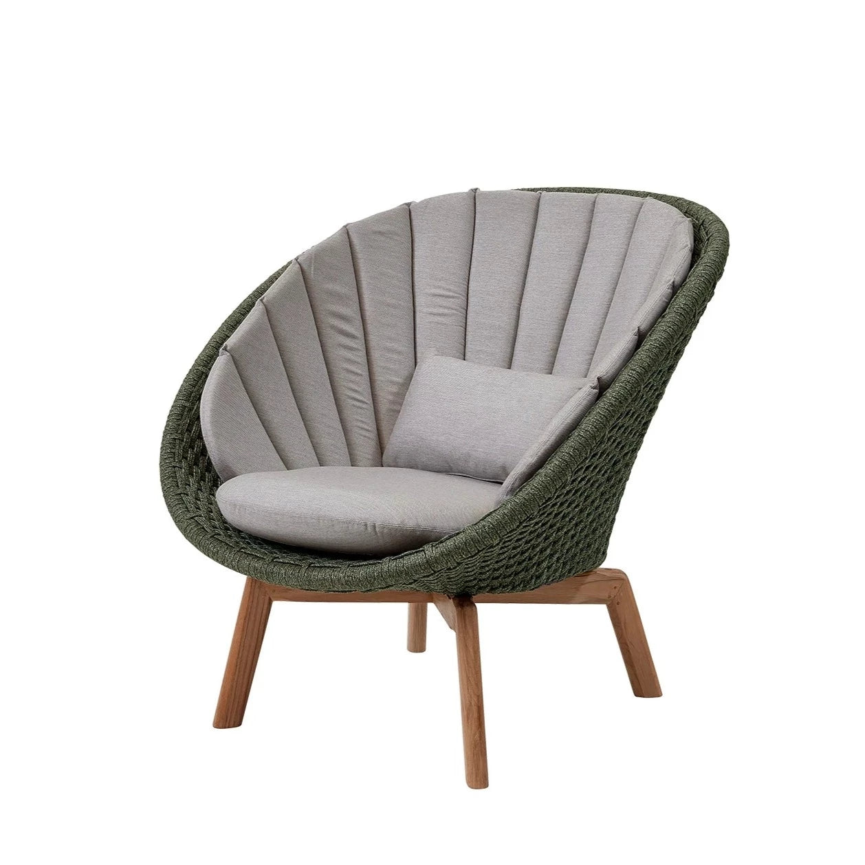 Cane-line Outdoor Peacock Lounge Chair Crafted with Soft Rope