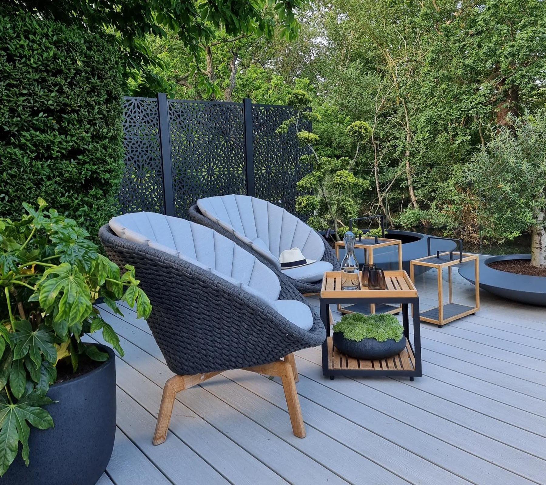 Small Cane-line Level Coffee Table with Multi - level Design