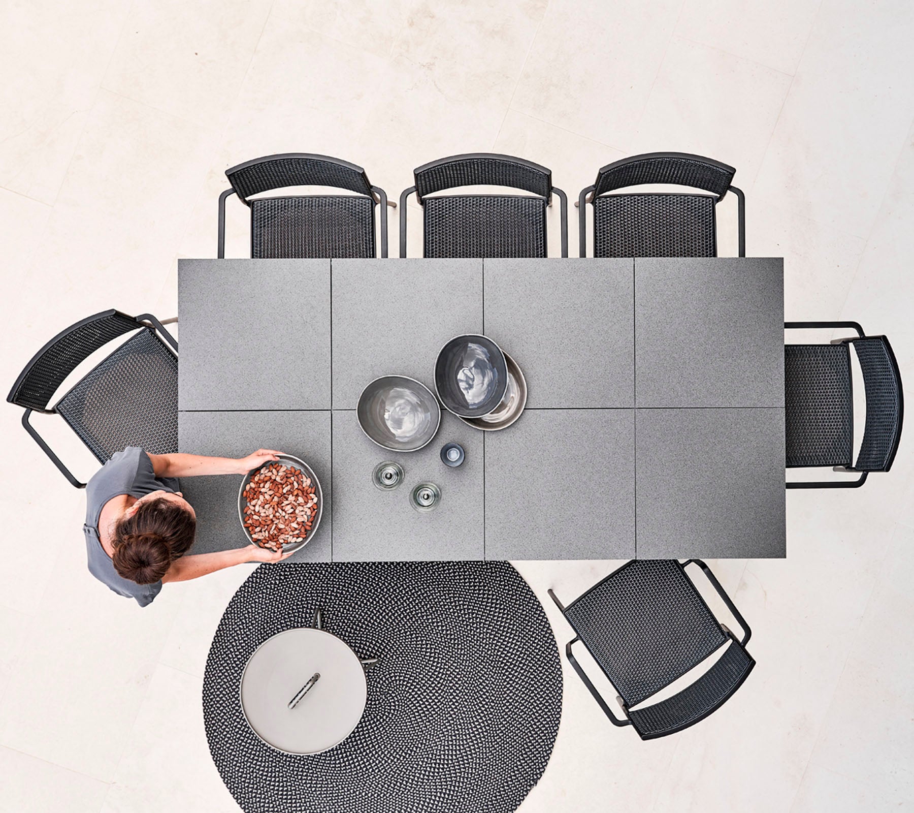 Cane-line 200x100cm Pure Ceramic Dining Table with Aluminum Frame
