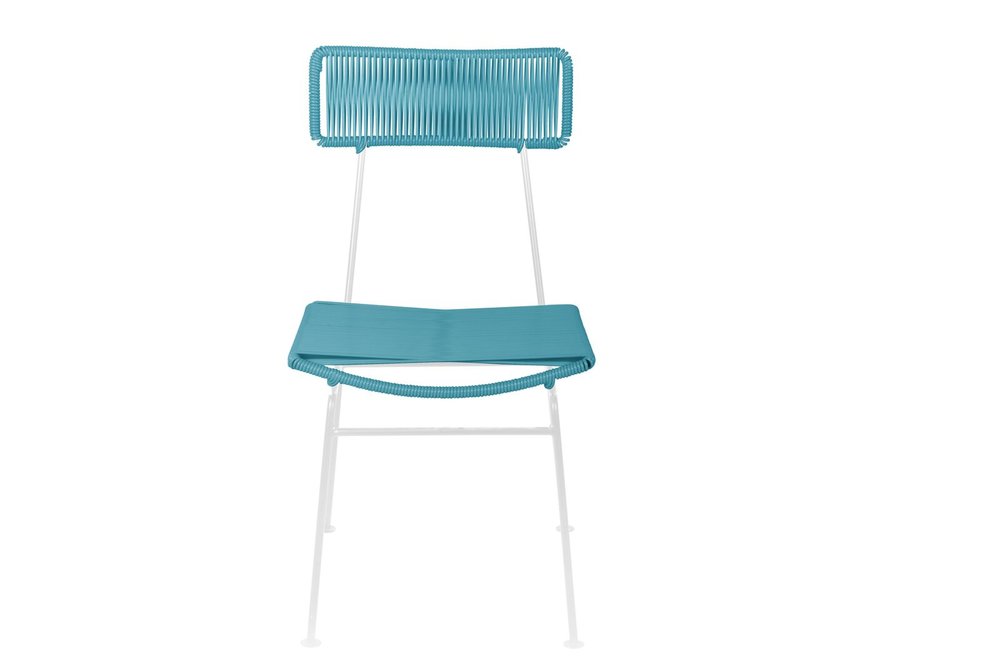 Innit's Charming White-Frame Hapi Indoor/Outdoor Dining Chair