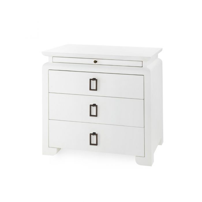 Villa & House Elina Luxury 3-Drawer Side Table with Pull-Out Tray