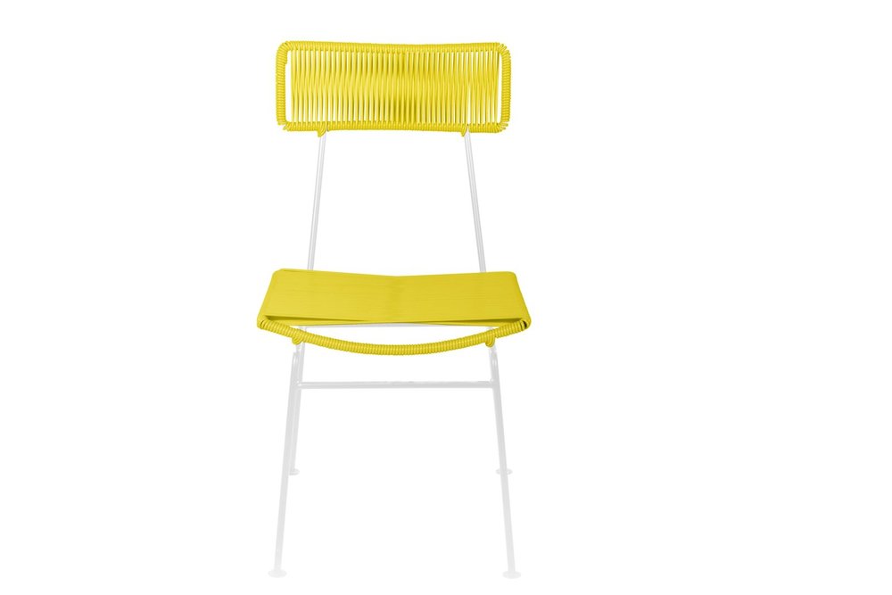 Innit's Charming White-Frame Hapi Indoor/Outdoor Dining Chair