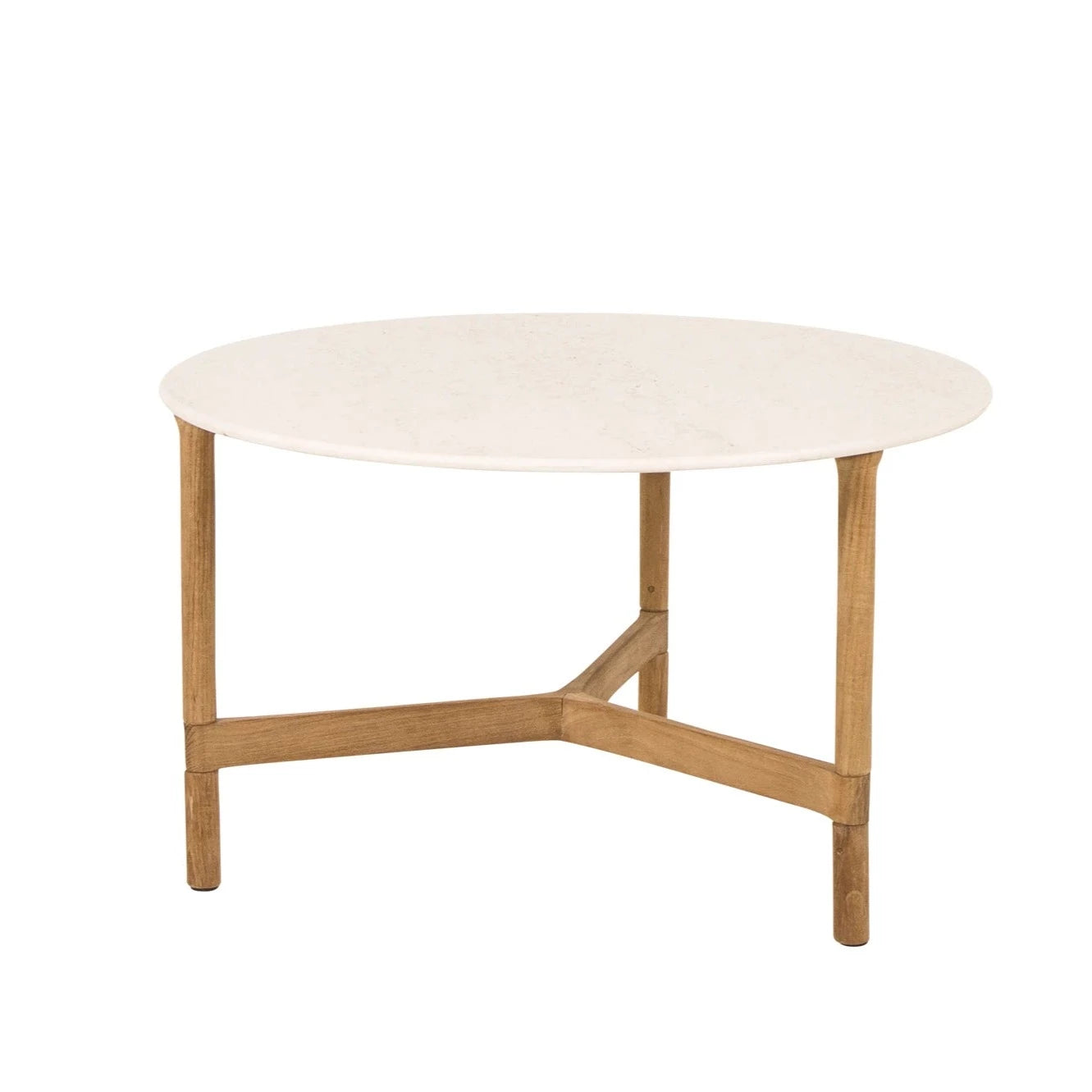 Medium-Sized Teak Cane-line Twist Coffee Table for Indoor & Outdoor Use