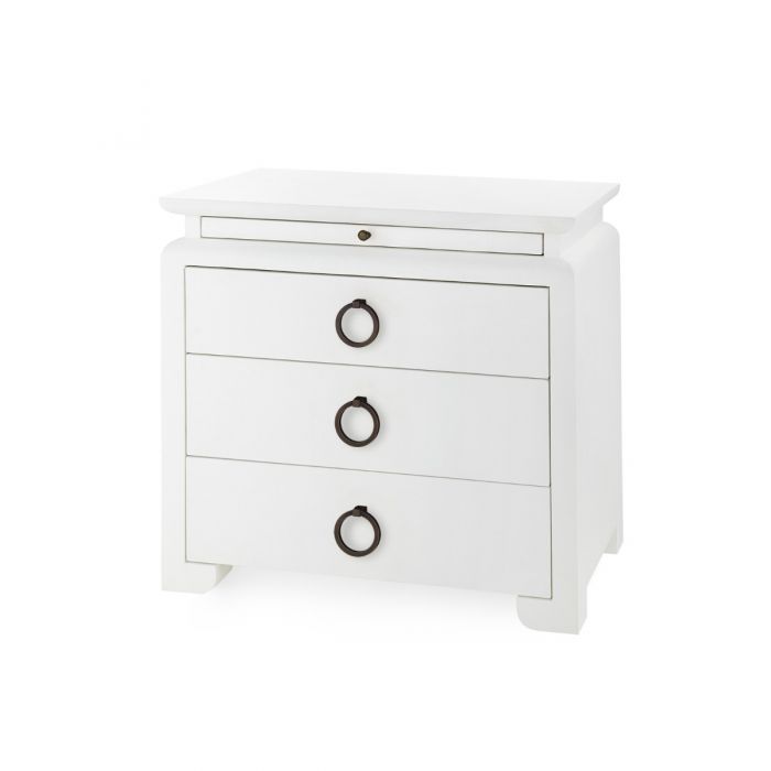 Villa & House Elina Luxury 3-Drawer Side Table with Pull-Out Tray
