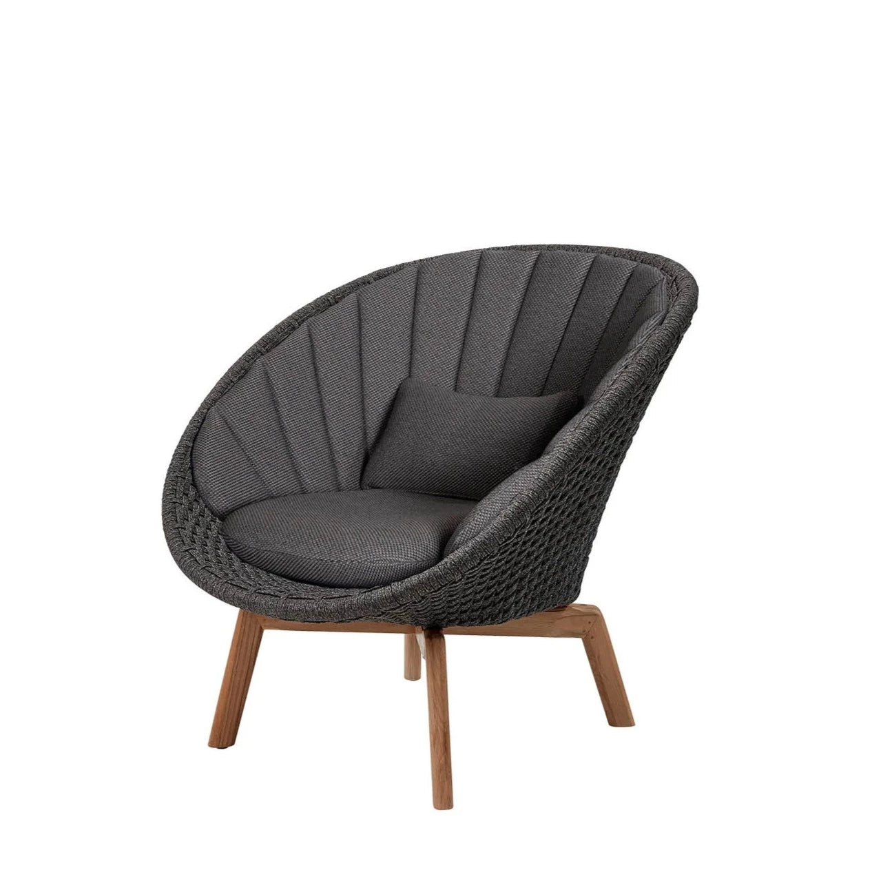 Cane-line Outdoor Peacock Lounge Chair Crafted with Soft Rope