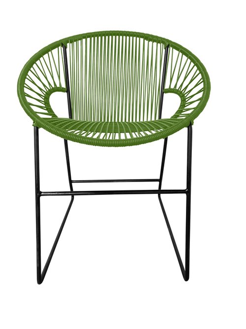 Stylish Black Frame Innit Puerto Dining and Side Chair for Indoor and Outdoor Use
