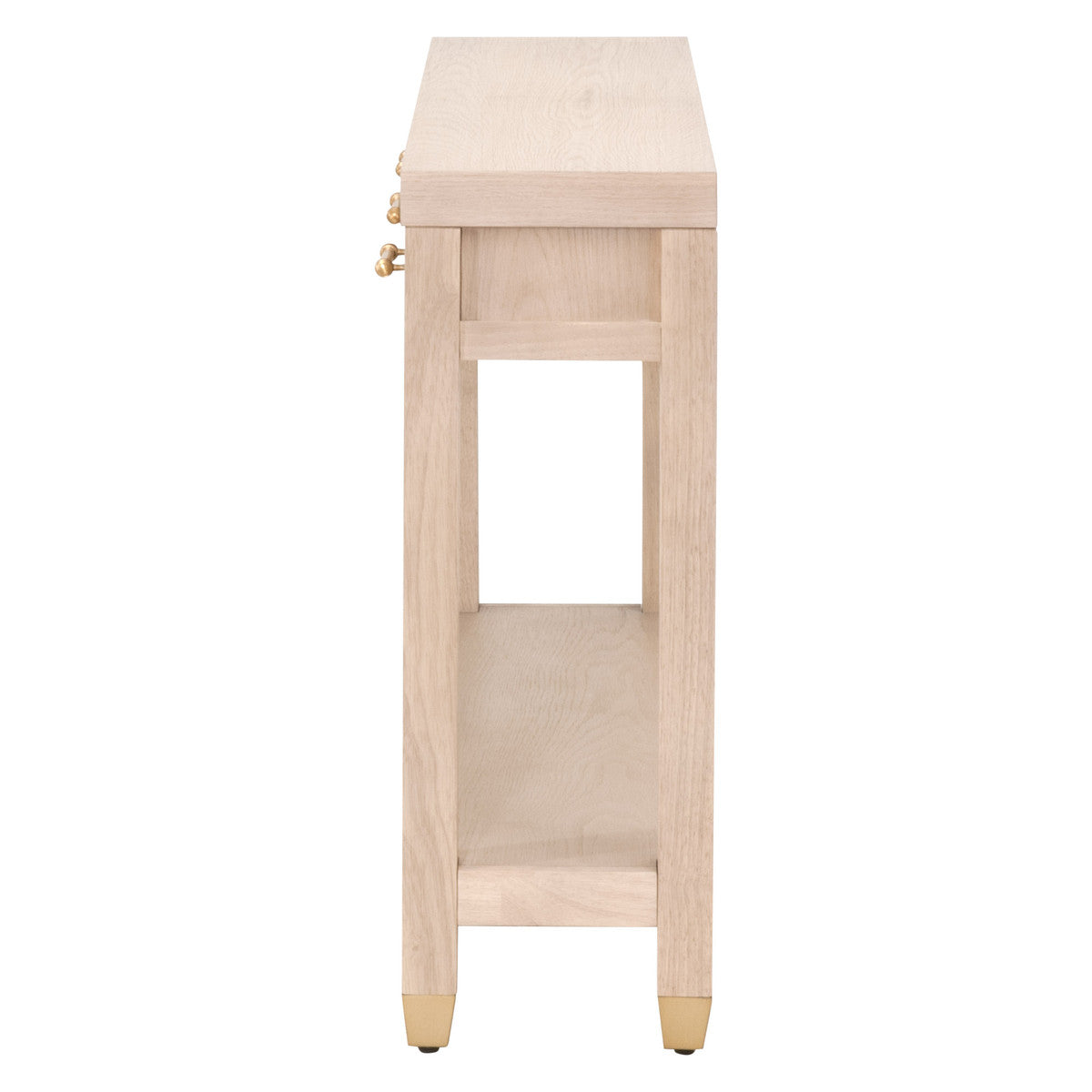 Essentials For Living's Elegant Stella Light Honey Oak Narrow Console Table