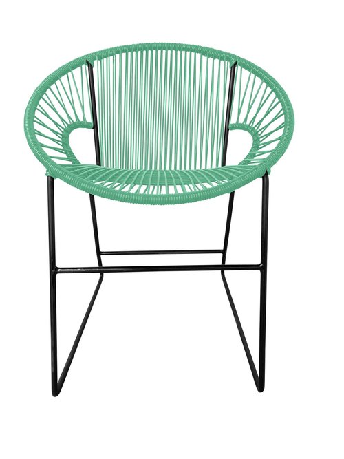 Stylish Black Frame Innit Puerto Dining and Side Chair for Indoor and Outdoor Use