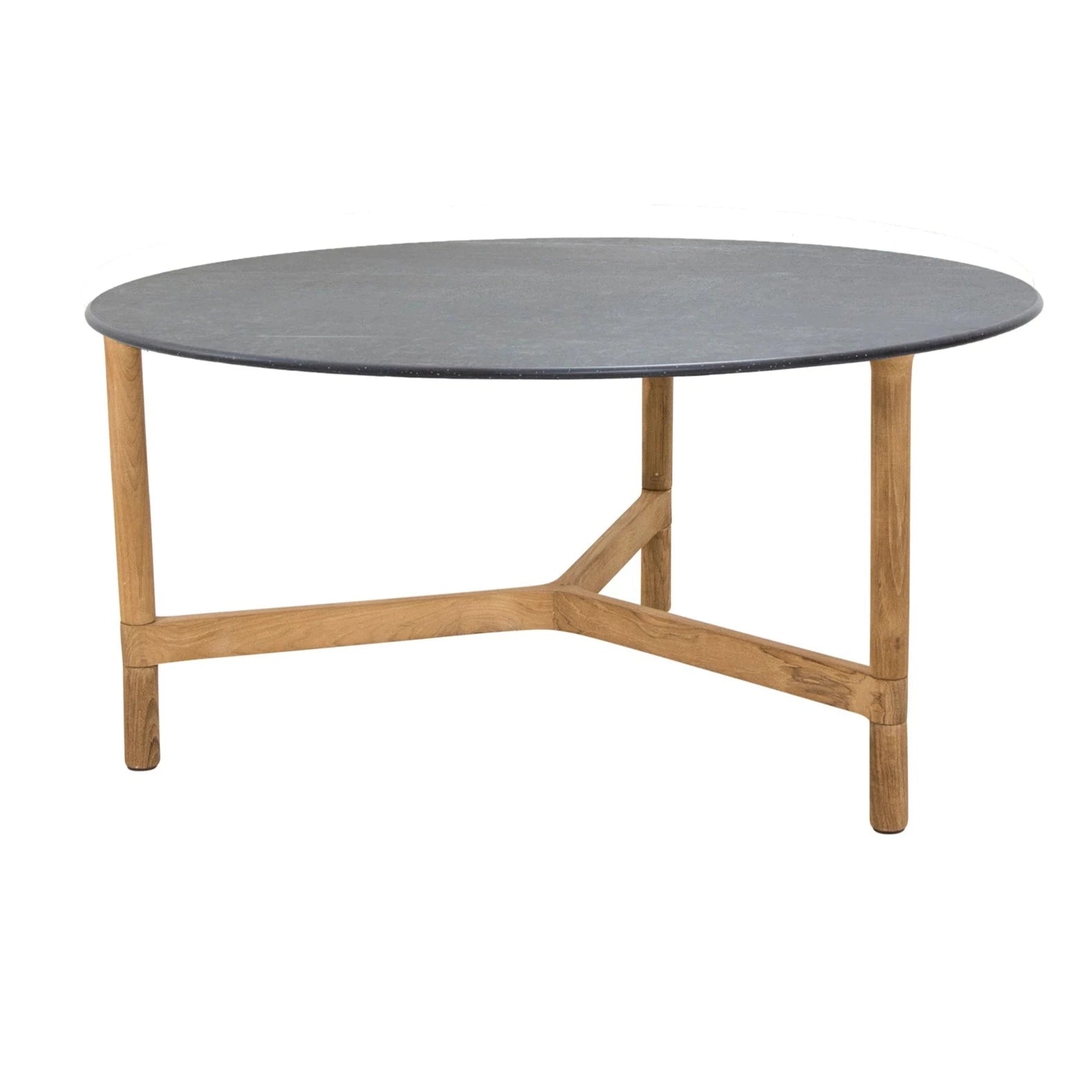 Large Teak Cane-line Twist Coffee Table for Indoor and Outdoor