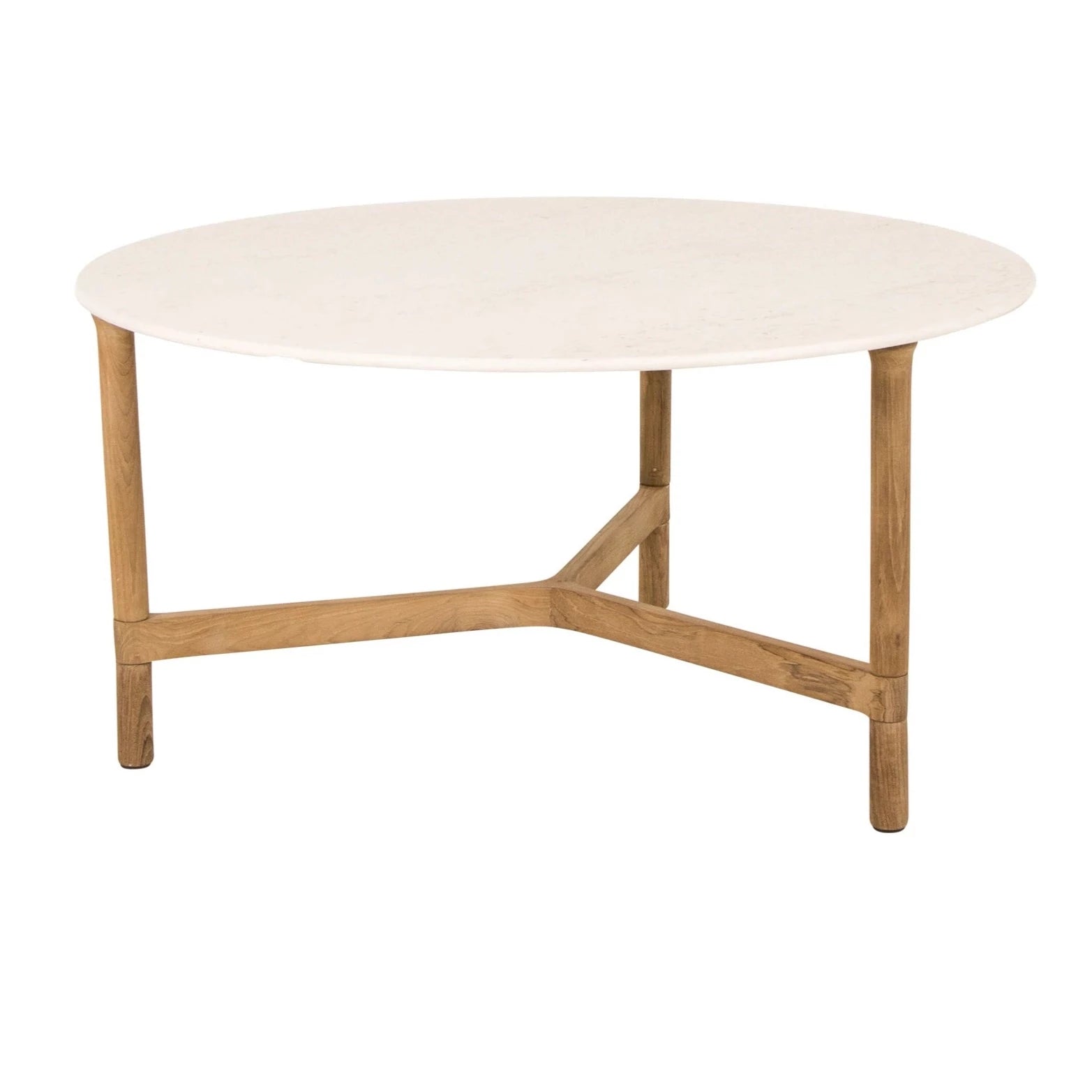 Large Teak Cane-line Twist Coffee Table for Indoor and Outdoor