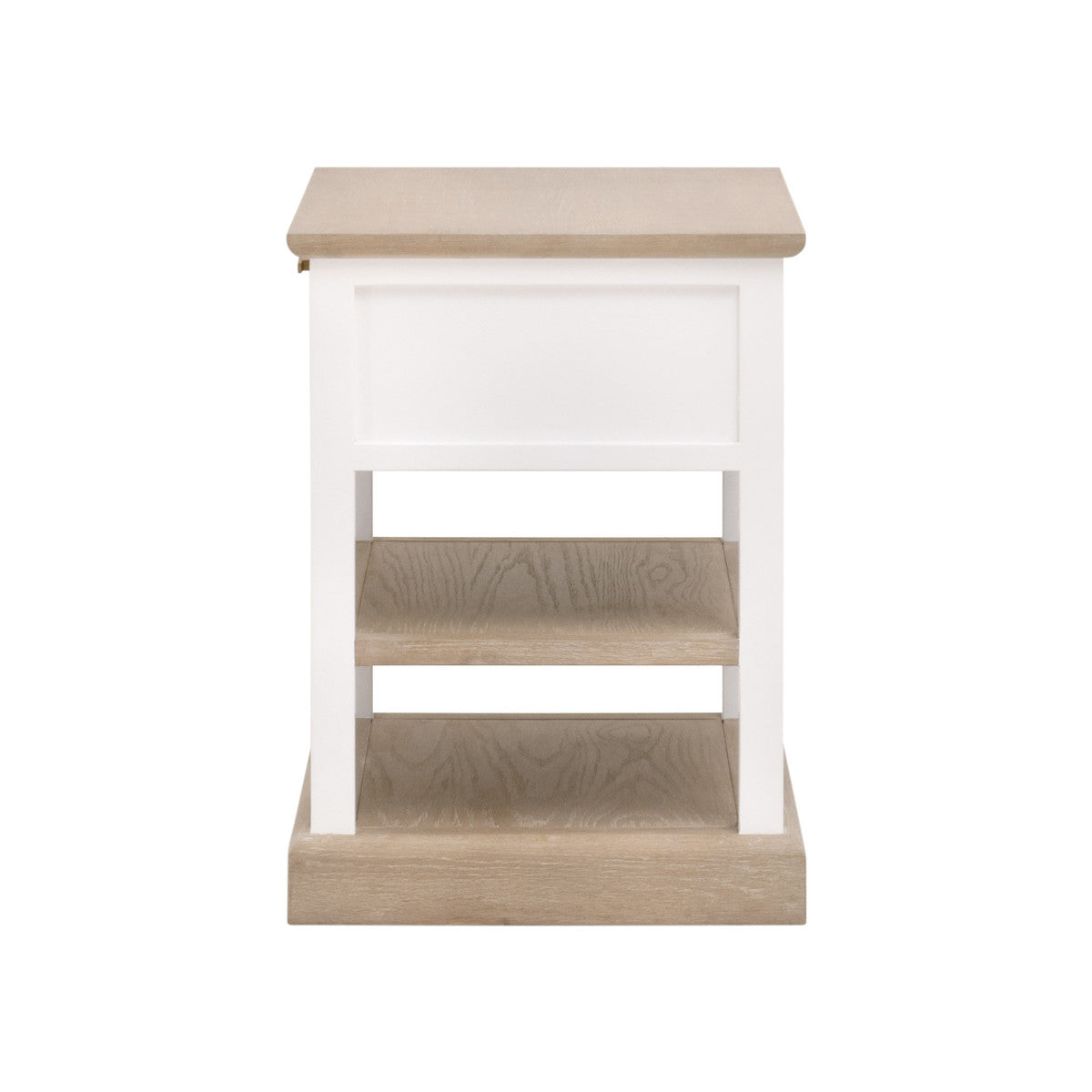 Essentials For Living Stylish One - Drawer Side Table with Wood Weave Design