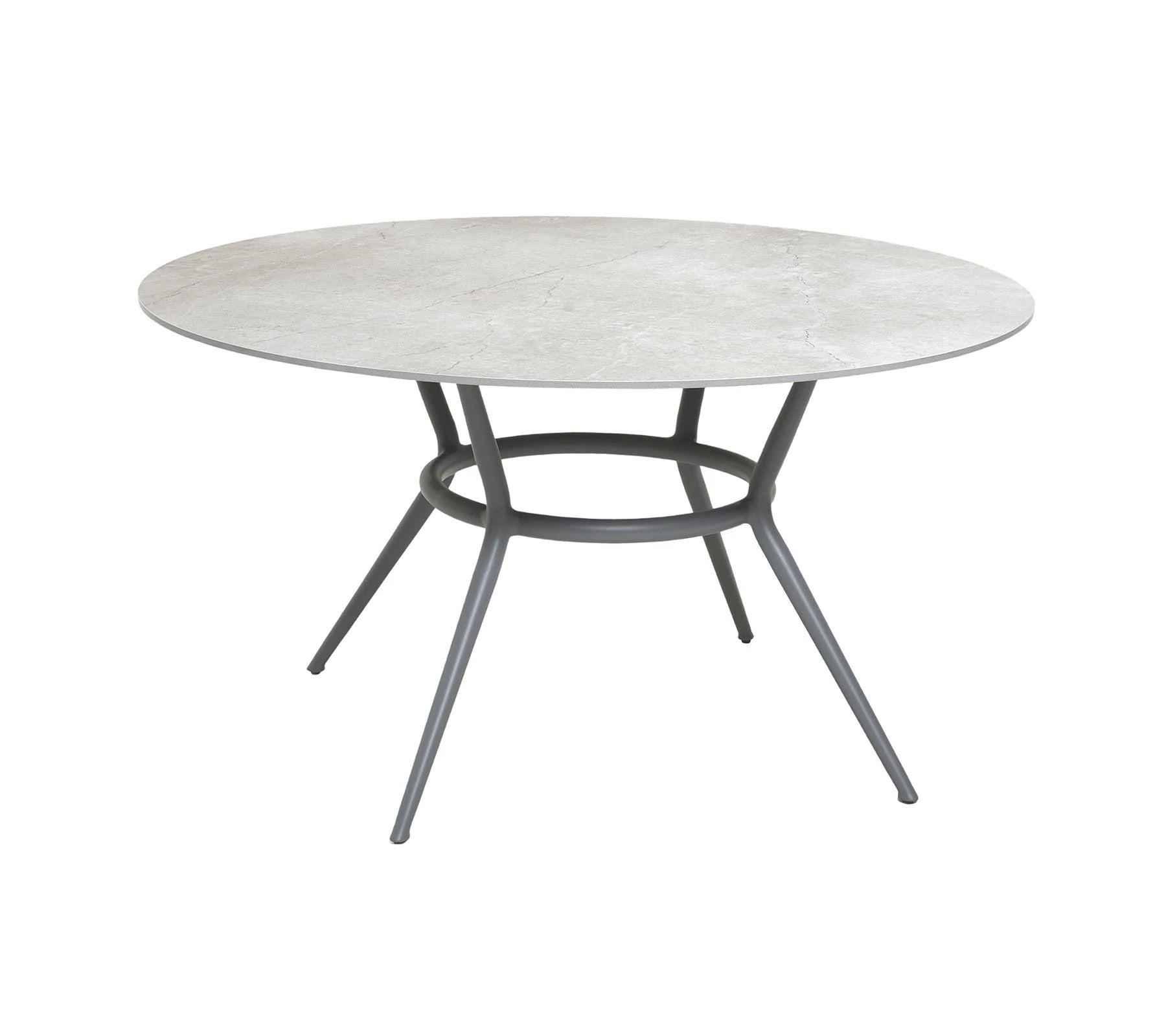 Cane-line Elegant Round Joy Dining Table with Aluminum Base