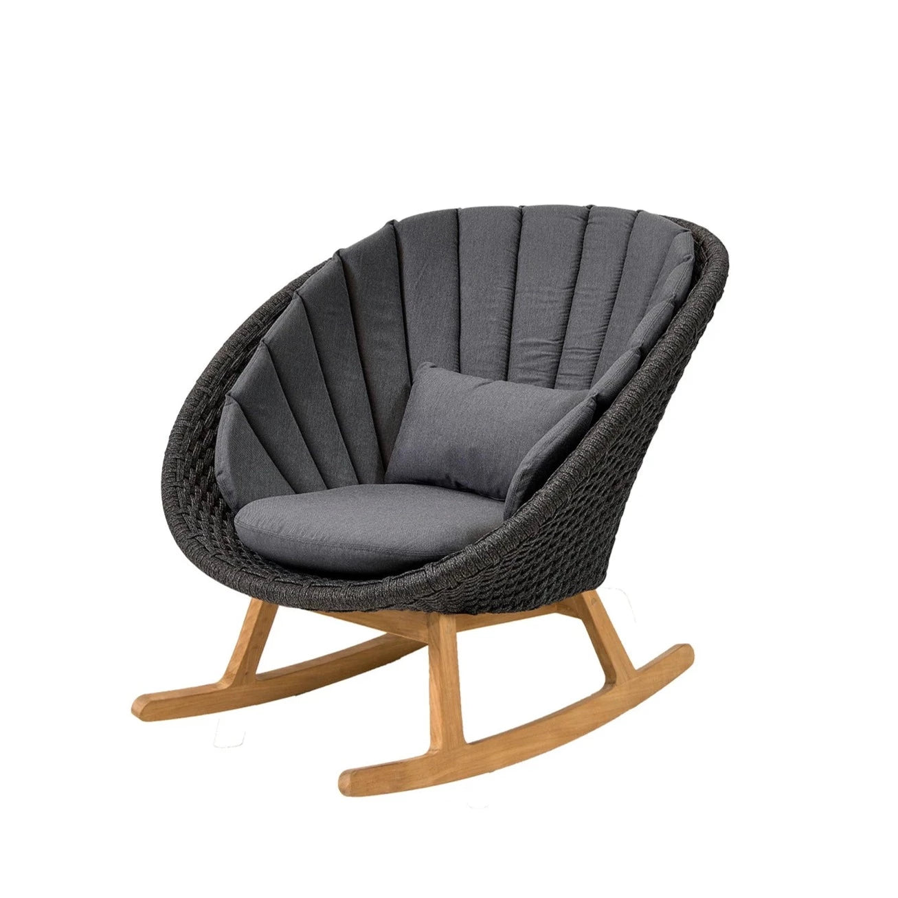 Cane-line Brand Peacock-Style Outdoor Rocking Chair for Relaxation