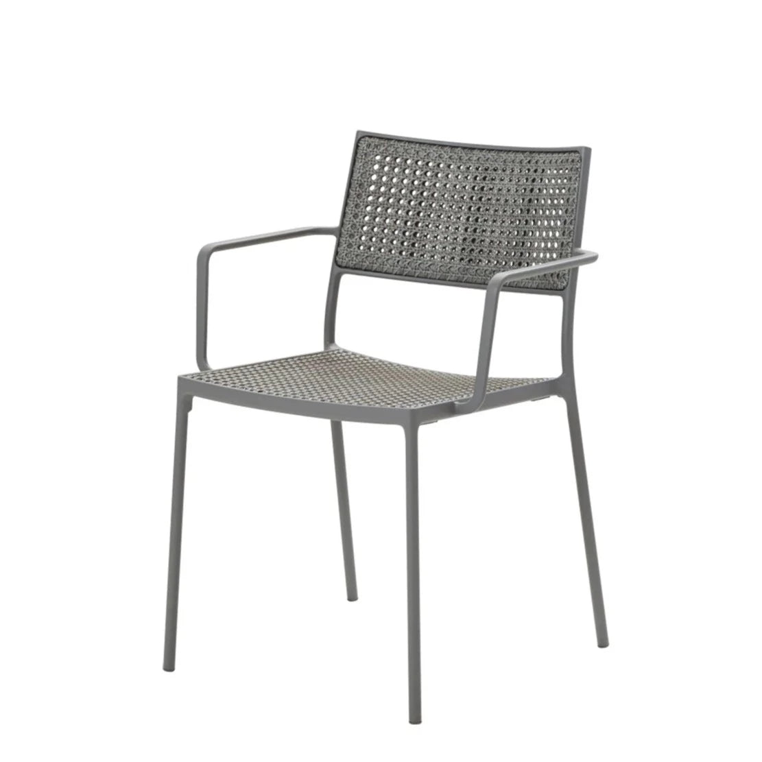 Cane-line Less Modern Stackable Aluminium Armchair with French Weave