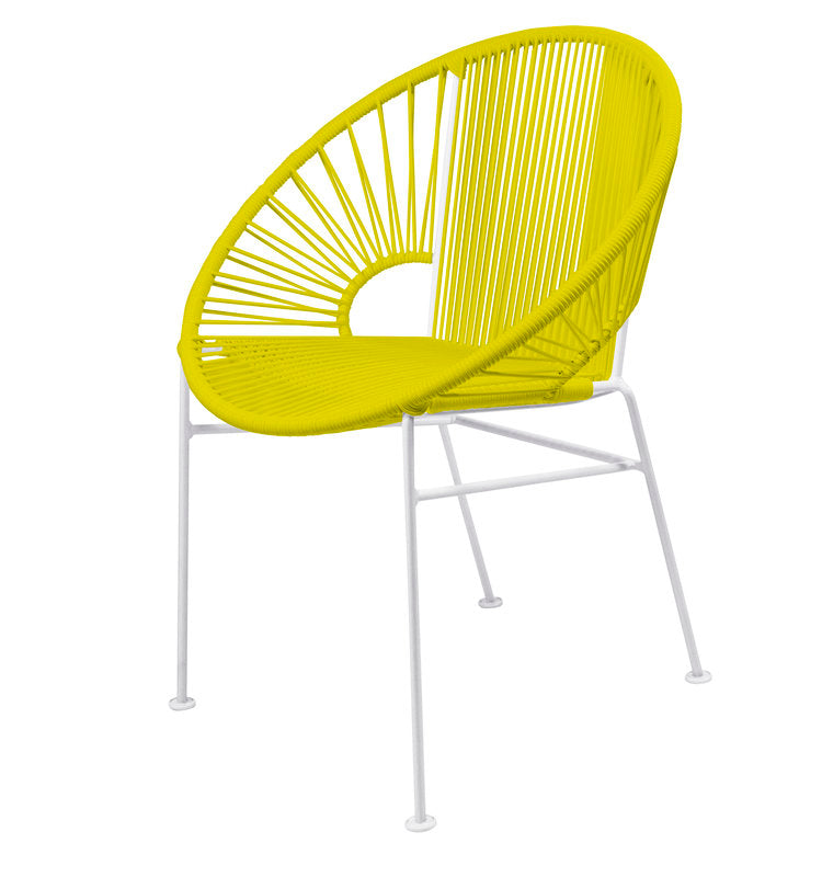 Stylish White Frame Innit Concha Chair for Dining, Café, Home or Office