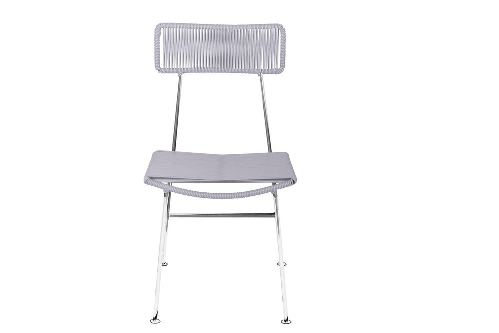 Charming Innit Hapi Dining Chair with Chrome Frame for Indoors and Outdoors