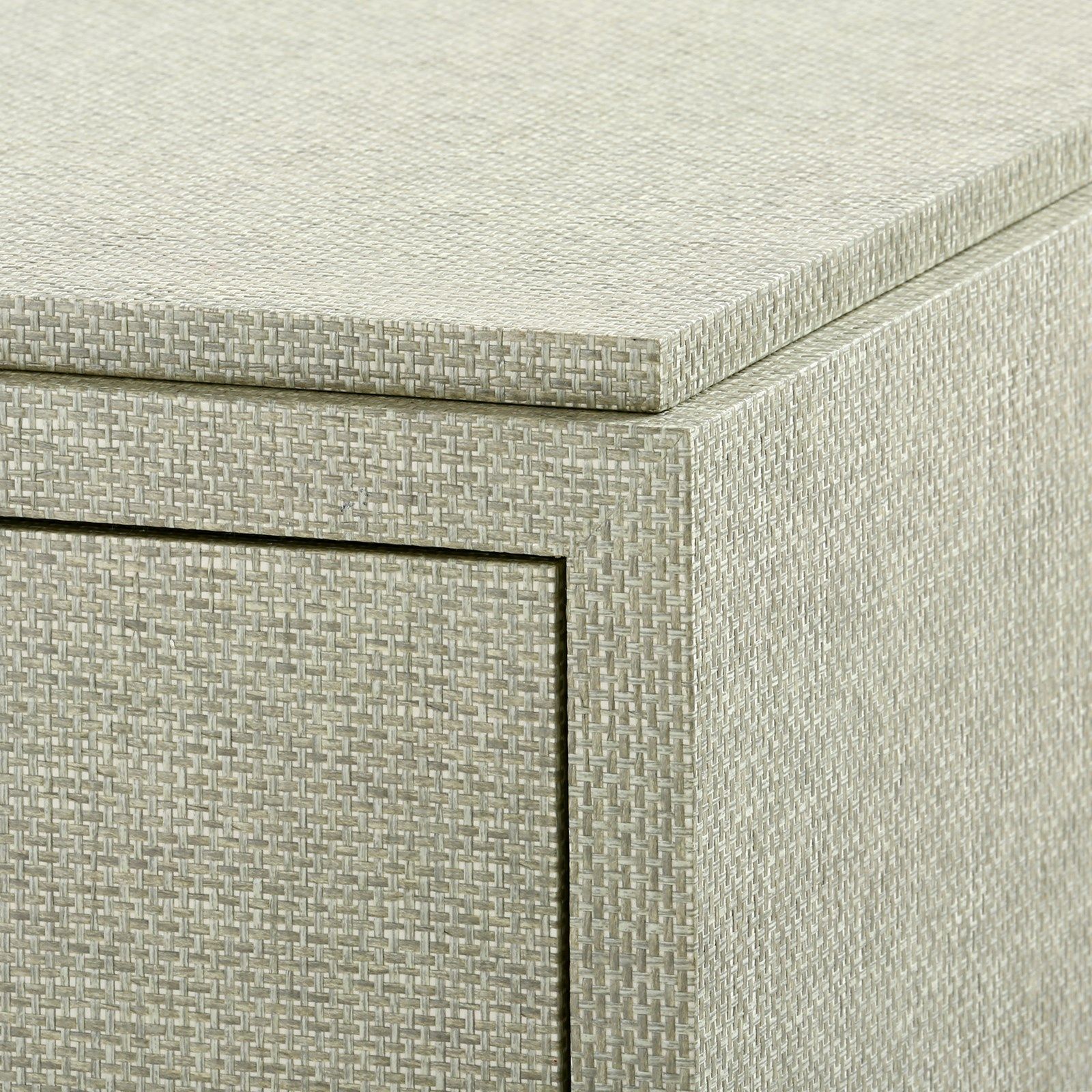 Villa & House Fedor Modern 2 - Drawer Side Table with Lacquered Grasscloth