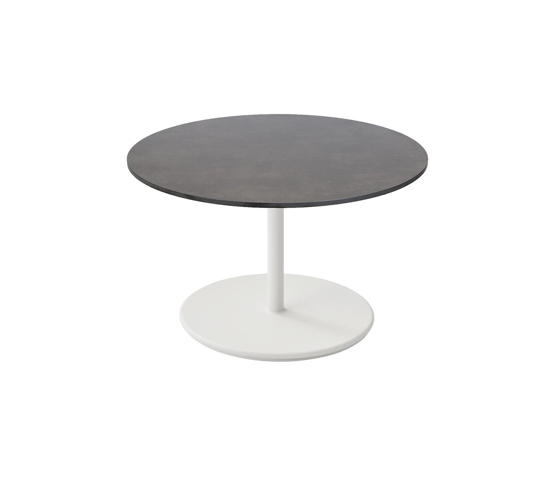 Large Base Round 90cm Cane-line Go Outdoor Coffee Table for Stylish Lounging