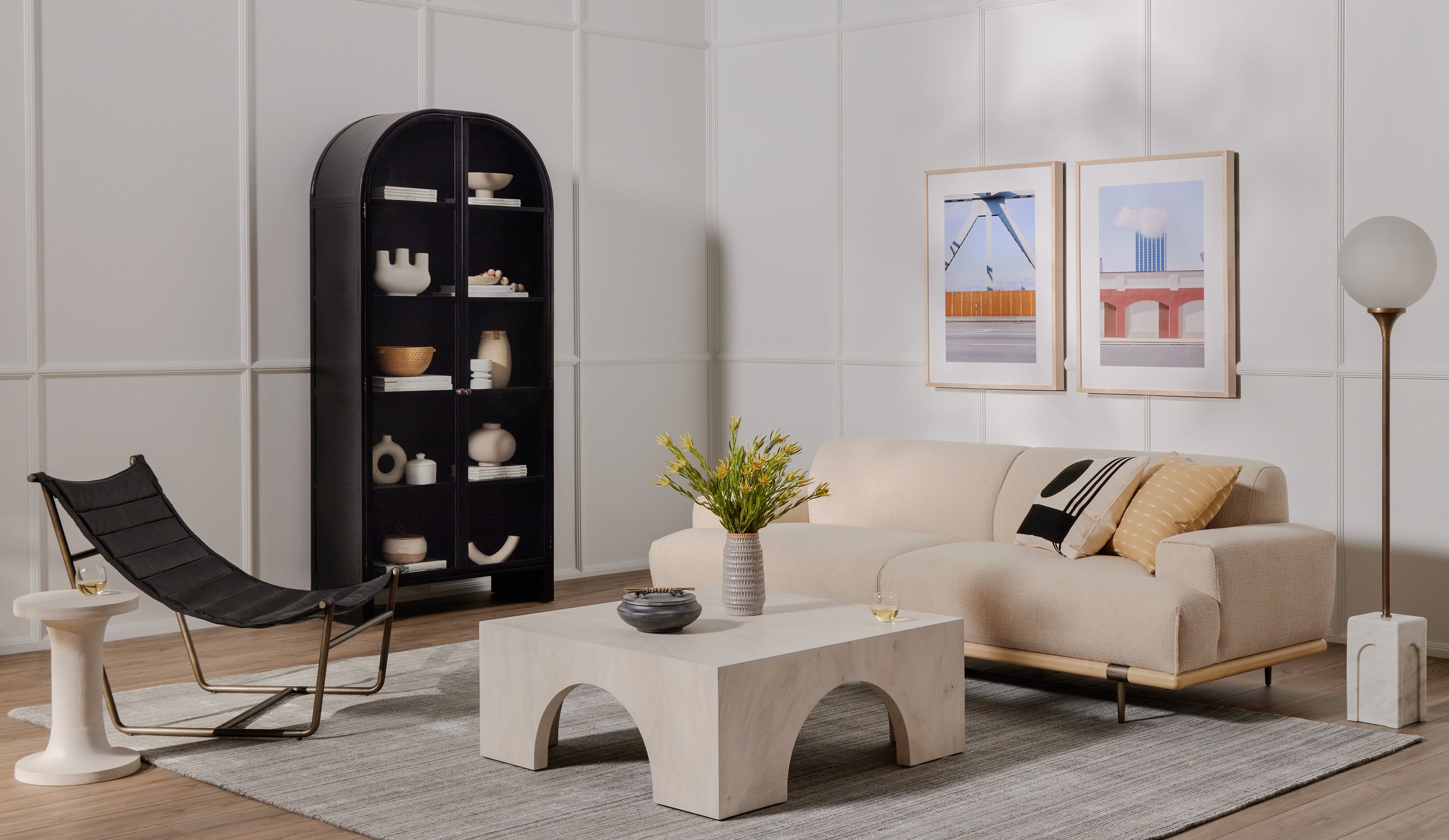 Four Hands Black-Finished Iron Breya Cabinet for Stylish Storage and Display