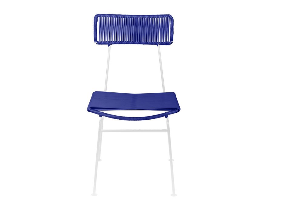 Innit's Charming White-Frame Hapi Indoor/Outdoor Dining Chair