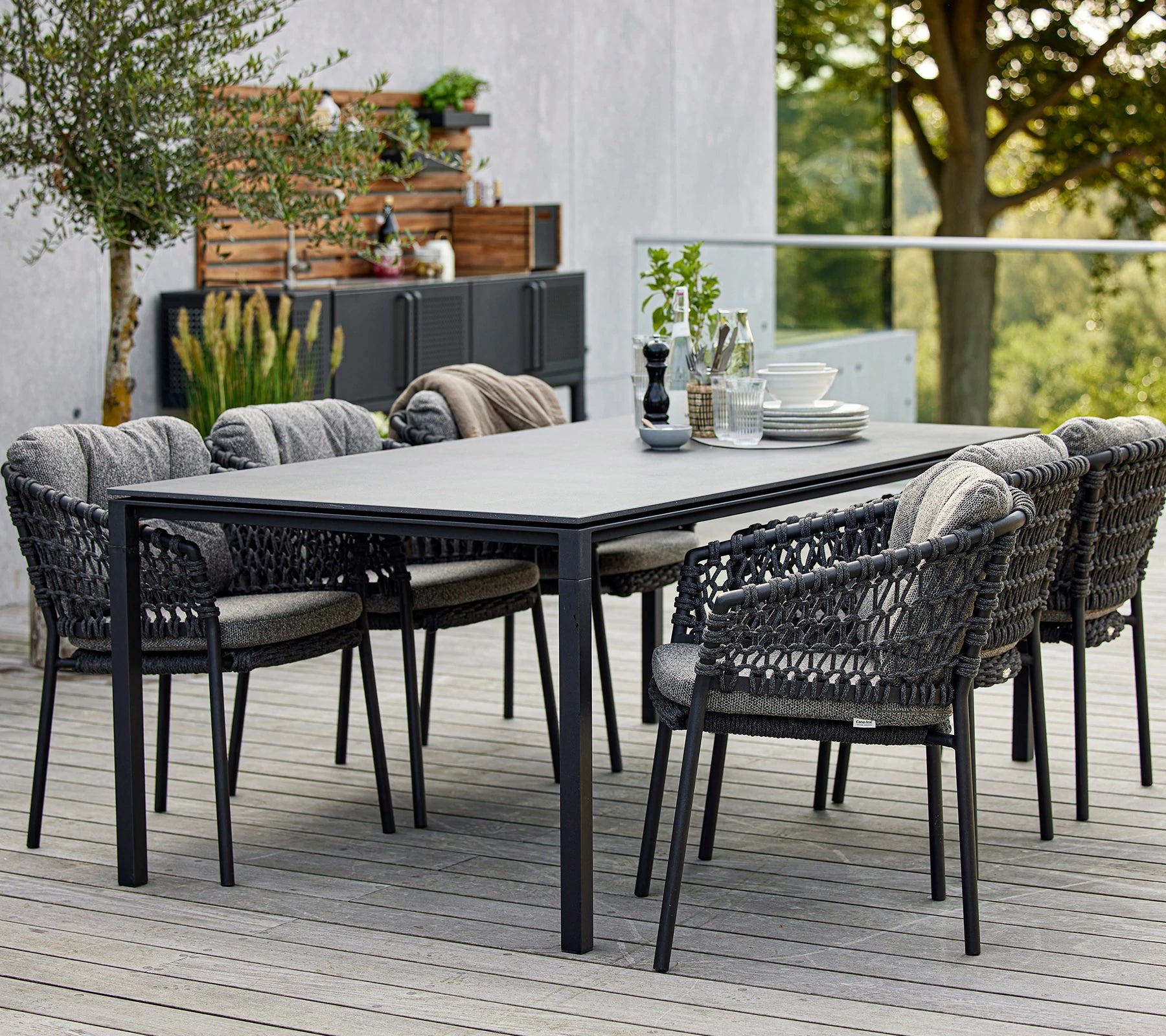 Cane-line Modern Ocean Outdoor Chair with Soft Cushions