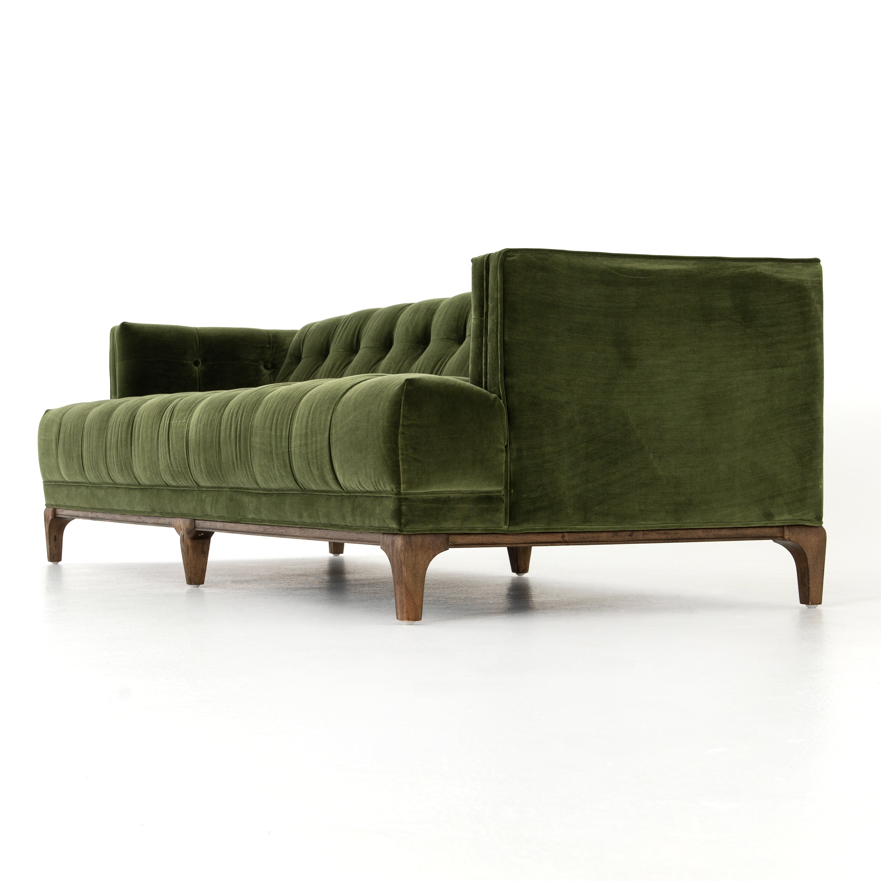 Four Hands 91-Inch Dylan Sofa in Top-Grain Leather or Sapphire Olive Fabric