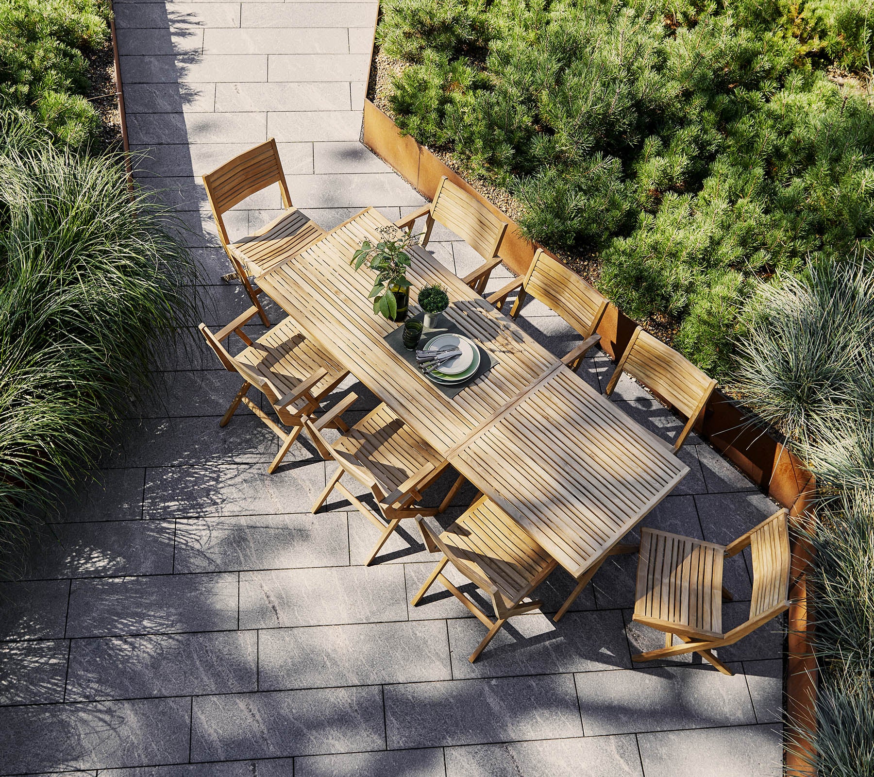 Cane-line High - Quality Teak Flip Folding Chair for Outdoor Use