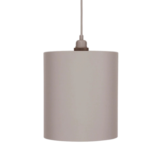 Frama's Stylish Powder - Coated Grey Geometric Cylinder Shade Lamp