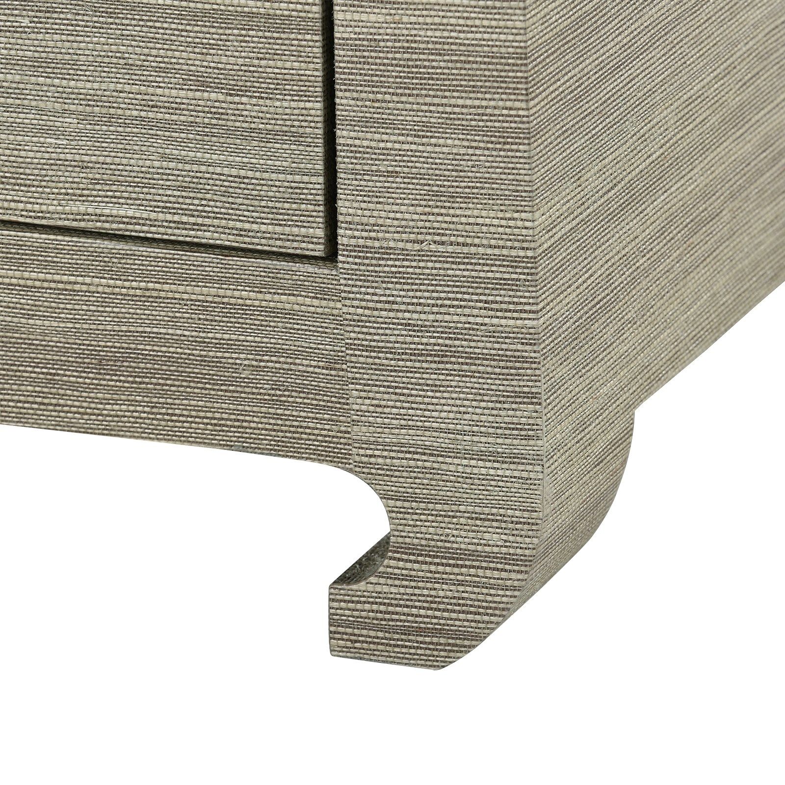 Villa & House Ming Flax Brown 2-Drawer Side Table with Elegant Design